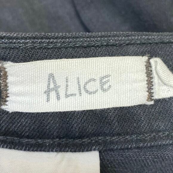 Elizabeth and James Alice Black Skinny Mid Rise Side Zip Denim Jeans Pants Sz 26 - Picture 5 of 6